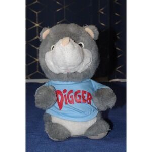 Vintage Shirt Tales Digger Plush Toy Approx. 11" 1982 Hasbro Preschool